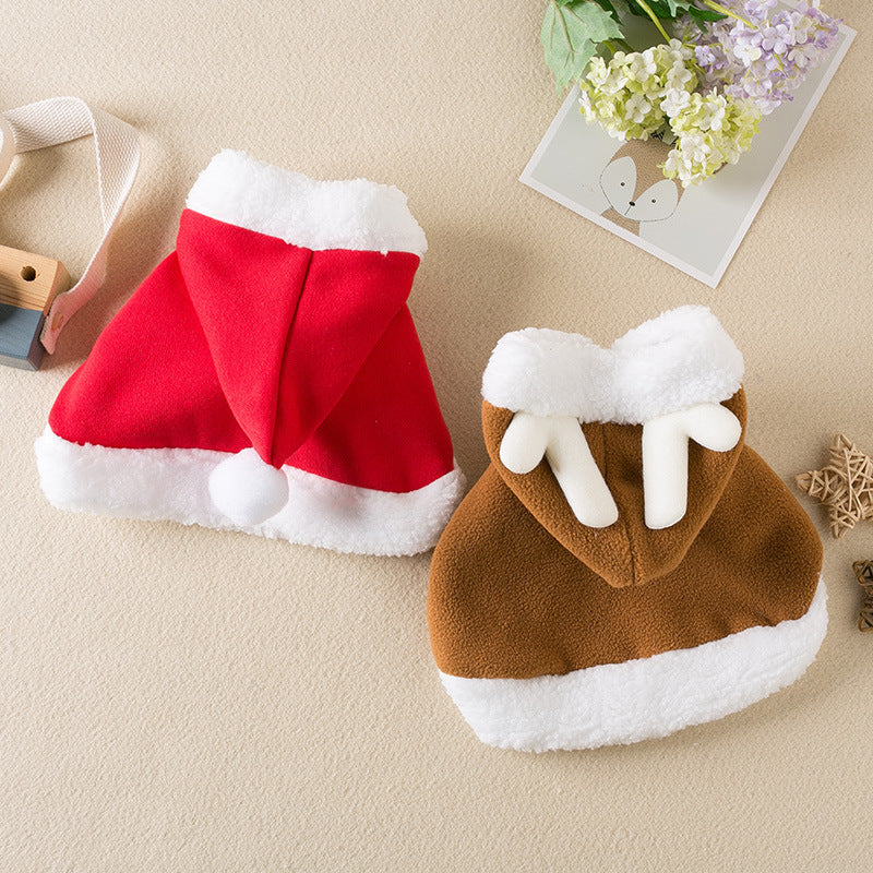 Santa’s Little Helper Cloak – Cute Red Pet Outfit
