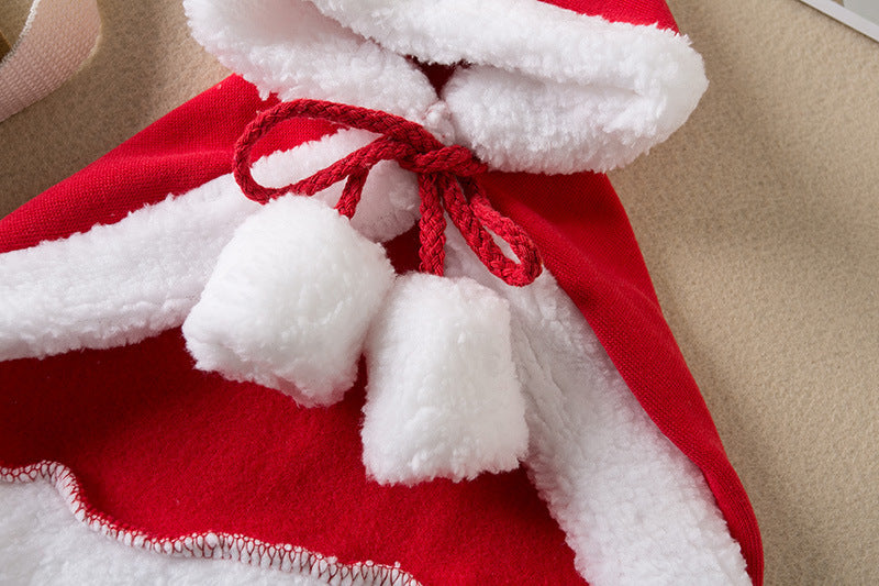 Santa’s Little Helper Cloak – Cute Red Pet Outfit