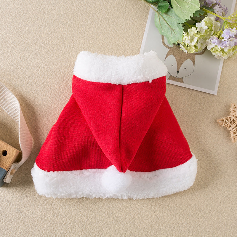 Santa’s Little Helper Cloak – Cute Red Pet Outfit